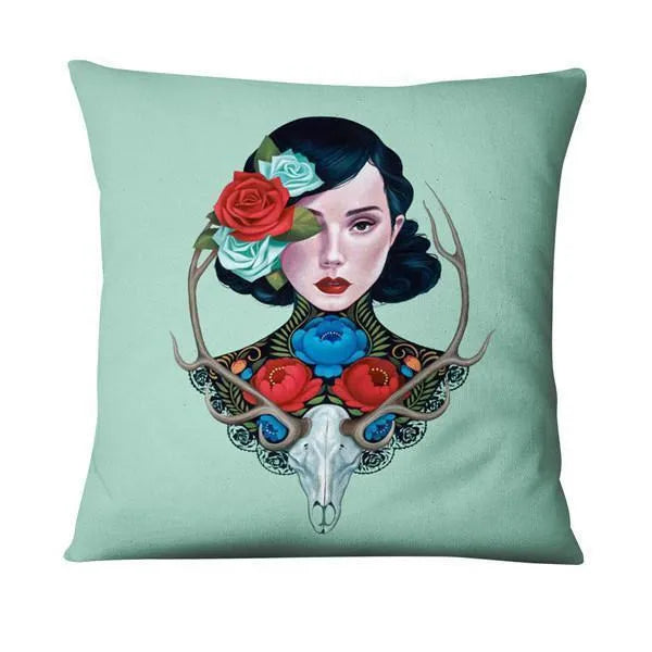 Home Daily Character Painted Linen Pillowcase - Bellarte Enchanté Home Daily Character Painted Linen Pillowcase